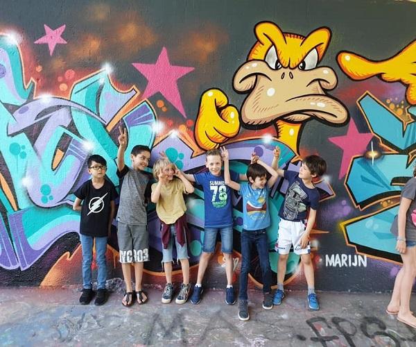 Graffiti kinderfeestje Amsterdam en Utrecht bij de Graffiti-Boys